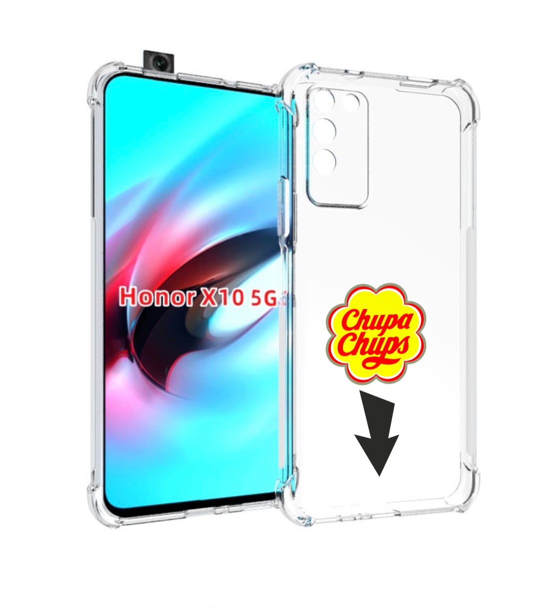

Чехол MyPads чупа чупс для Honor X10, Прозрачный, Tocco