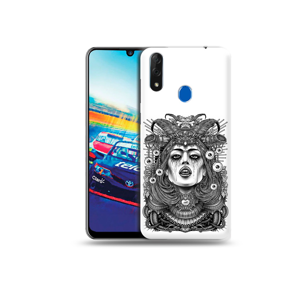 

Чехол MyPads Tocco для ZTE Blade V10 портрет девушки черно белый (PT136503.455.551), Прозрачный, Tocco