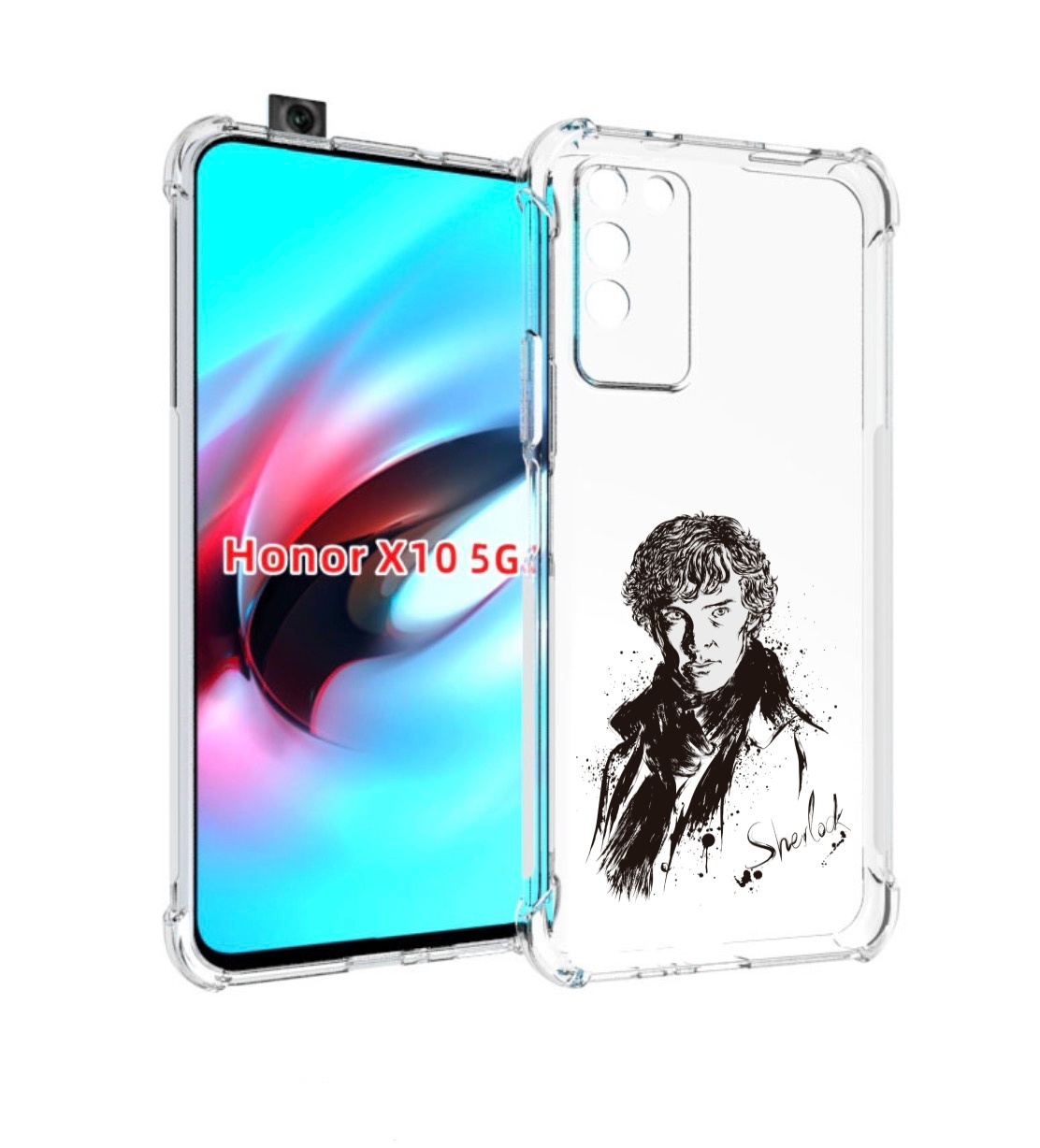 

Чехол MyPads шерлок холмс портрет для Honor X10, Прозрачный, Tocco