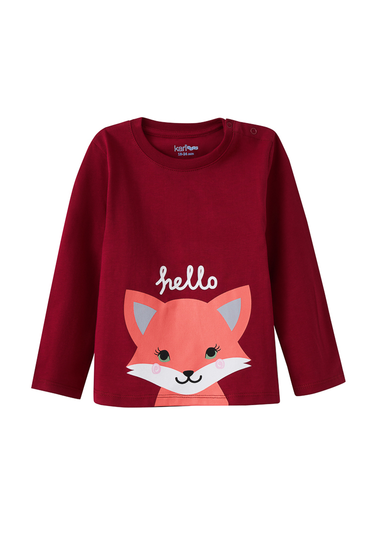 

Футболка детская Kari baby AW22B03603301, бордовый, 80, AW22B03603301