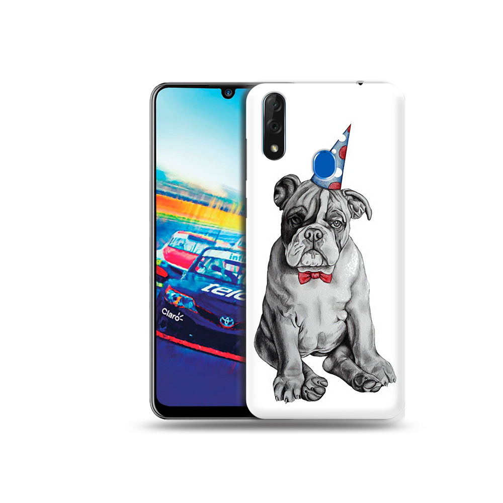 

Чехол MyPads Tocco для ZTE Blade V10 праздничный щенок (PT136503.455.554), Прозрачный, Tocco