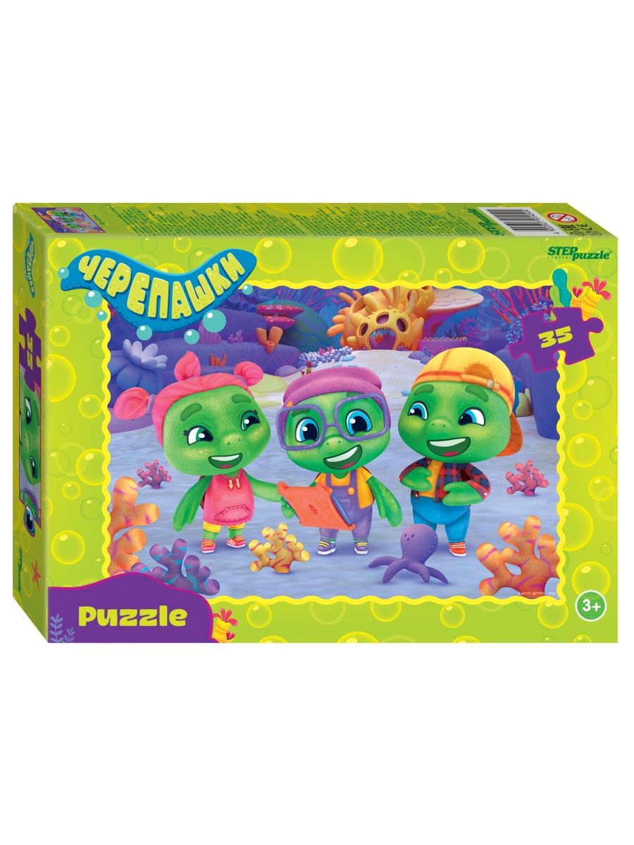 

Пазл Черепашки, 0 Медиа, 35 деталей Step Puzzle