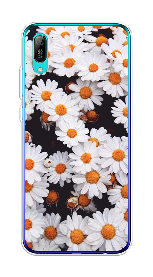 

Чехол Awog на Huawei Y6 Pro (Prime) 2019 "Ромашковое поле", Белый, 68150-4