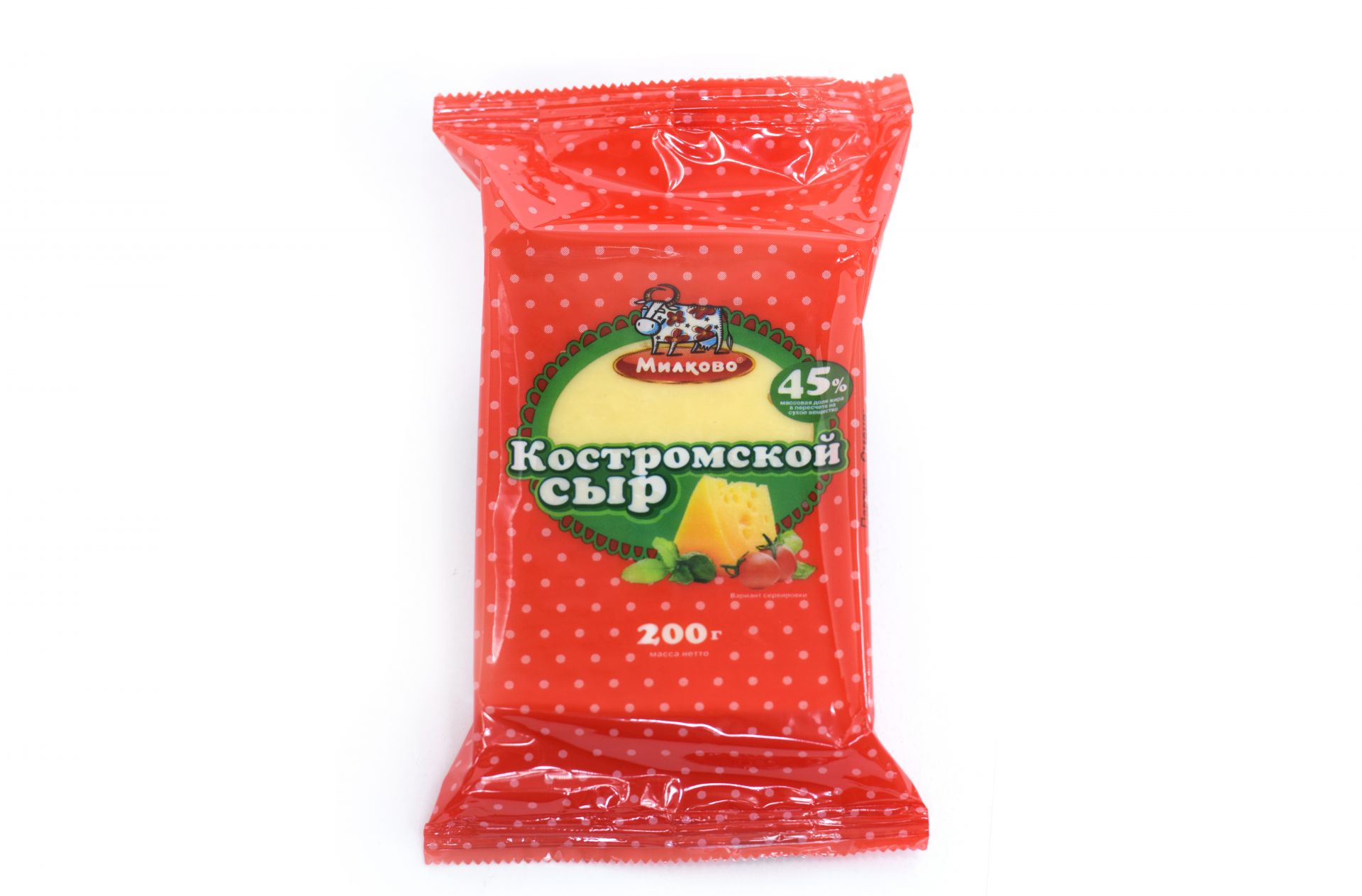 

Сыр полутвердый Милково Костромской 45% бзмж