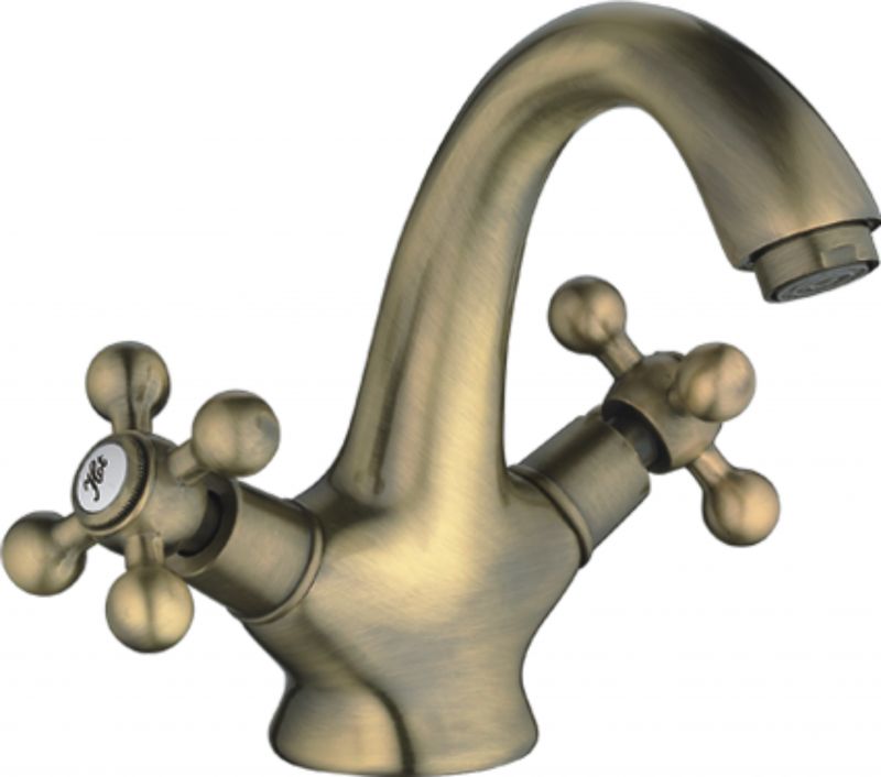 фото Смеситель двуручковый для раковины под бронзу haiba hb1019-4