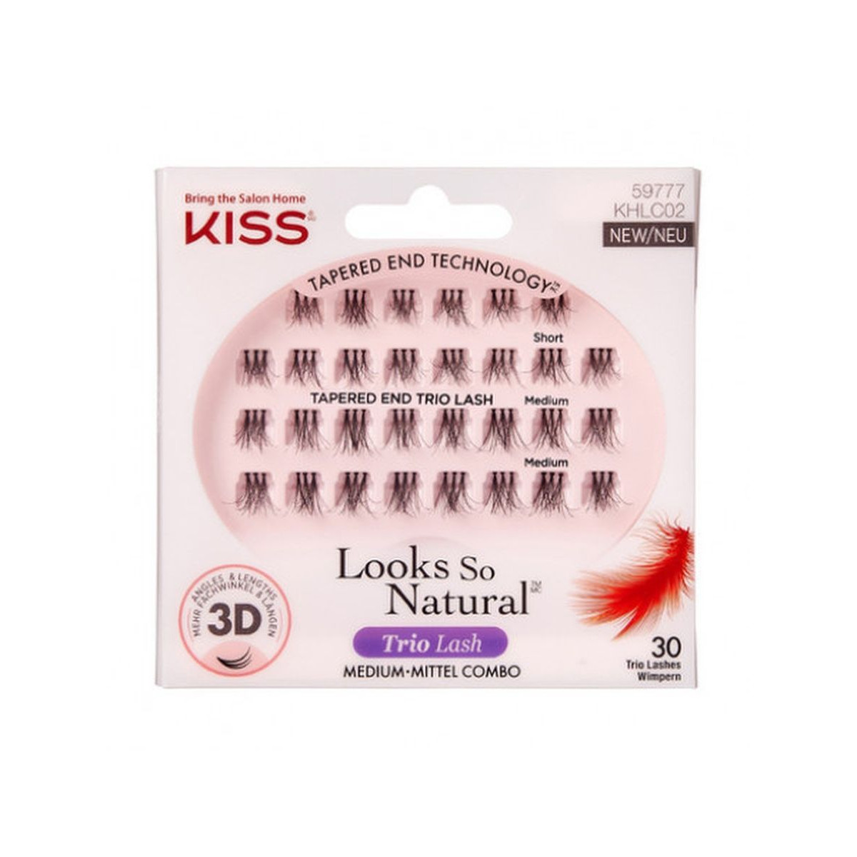 Накладные ресницы KISS Haute Couture Trio Lashes 30 шт 12-575 bee aroma накладные ресницы пучки микс ласточка 1