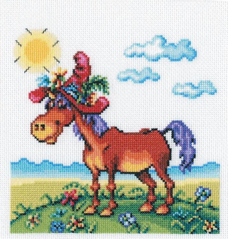 

Набор для вышивания крестом РТО "Все дело в шляпе", 19x19 см, арт. С207