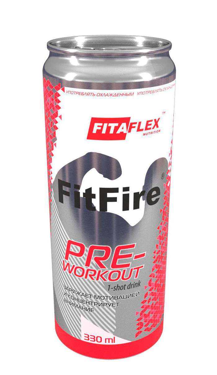 

FitaFlex FitFire PRE-workout 1-shot drink, 330 мл, вкус: розовый лимонад