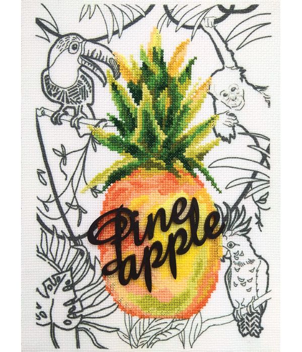 фото Набор для вышивания крестом рто "ананас", 16x24 см, арт. m70036