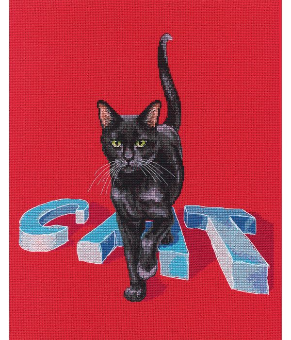 фото Набор для вышивания крестом рто "кот", 29x30 см, арт. m794
