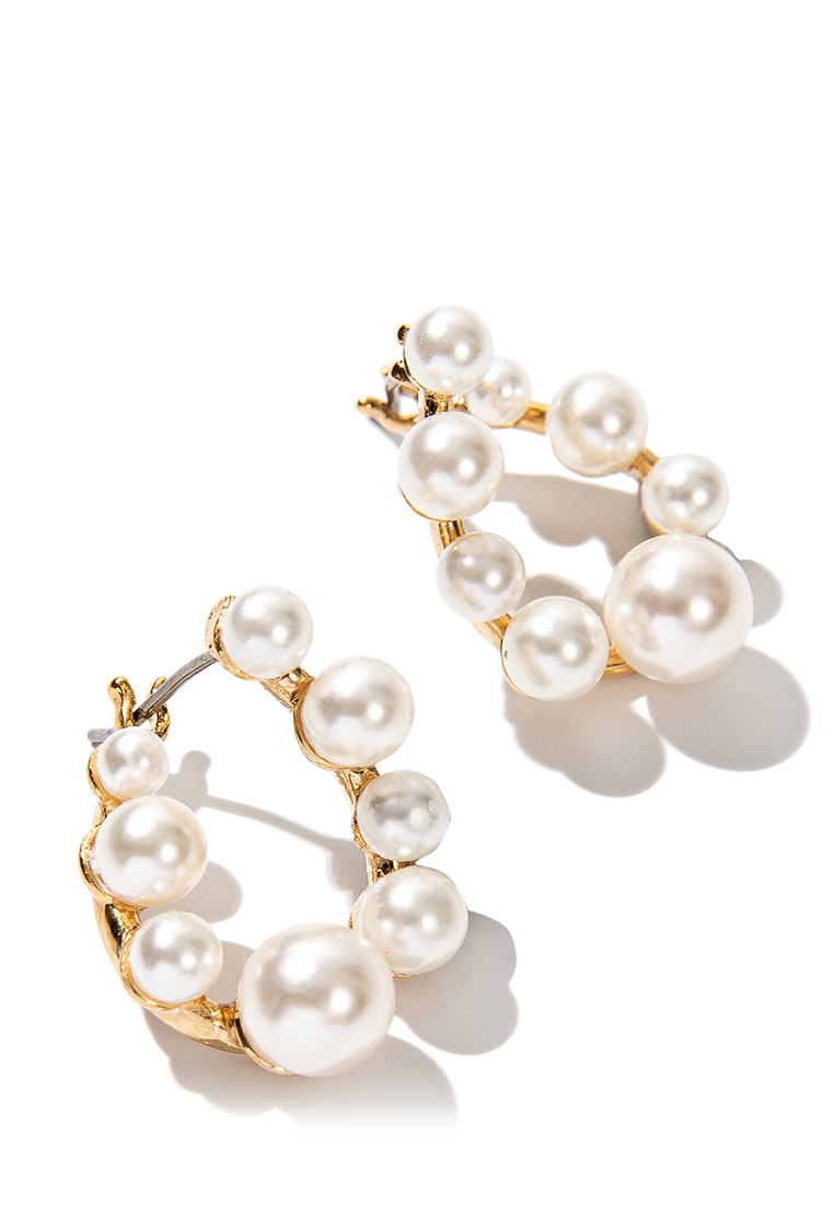 

Серьги из бижутерного сплава EXCLAIM 042G3173E, жемчуг искусственный, 042G3173E