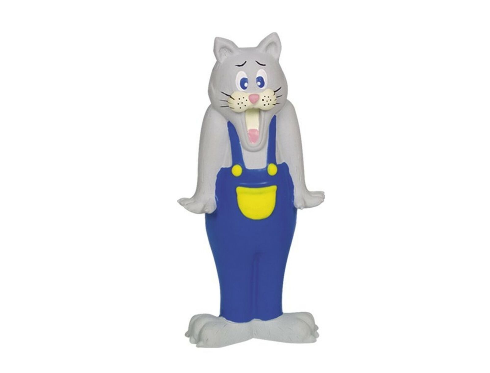 

Игрушка-пищалка Nobby Кот из латекса, сине-серый, 16см, Кот