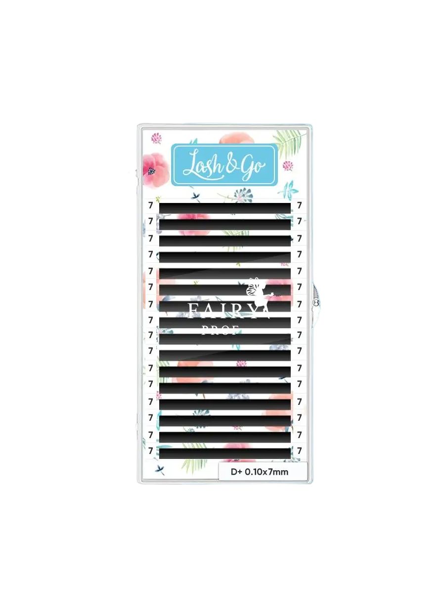 

Ресницы Lash&Go D+ 0.10 7 mm 16 линий, Черный