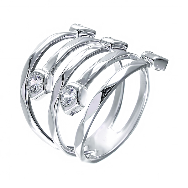

Кольцо женское Джей Ви R26206-W р.17.5, R26206-W