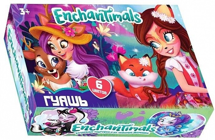 Гуашь 6 цветов Enchantimals