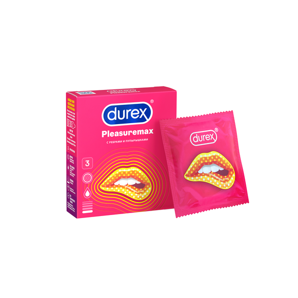 Купить Презервативы Durex Pleasuremax 3 шт.