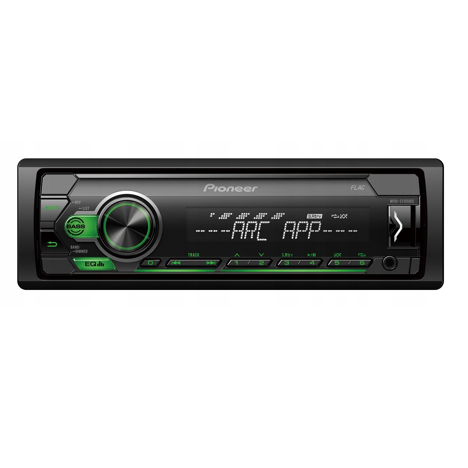 фото Автомагнитола pioneer mvh-s120ubg, 4x50вт,usb/mp3/android, зеленая подсветка