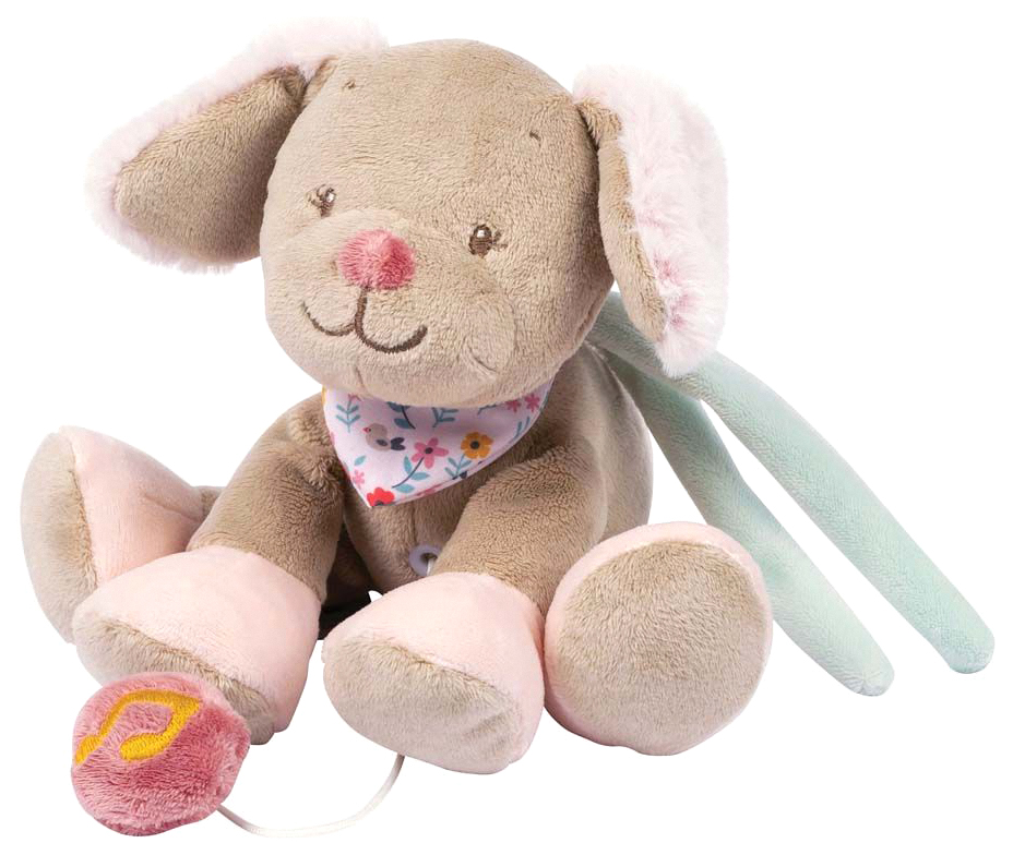 фото Игрушка мягкая nattou musical soft toy mini iris & lali собачка музыкальная 631082