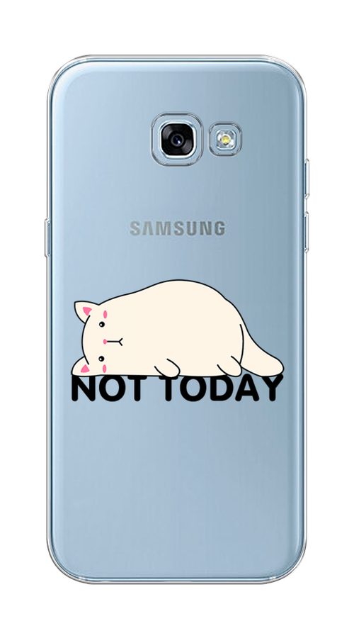 

Чехол на Samsung Galaxy A5 2017 "Cat not today", Белый;розовый;черный, 20650-1