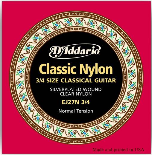 фото Струны для классической гитары d'addario ej27 n 3/4