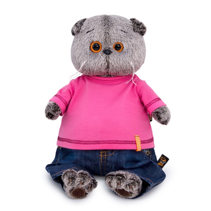 фото Мягкая игрушка "басик в джинсах и малиновой футболке", 25 см ks25-215 budi basa