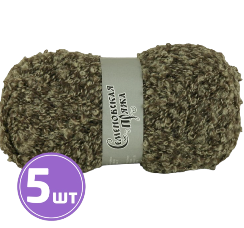 

Пряжа Семеновская Curly (5245), шампанское-кофе 5 шт. по 100 г