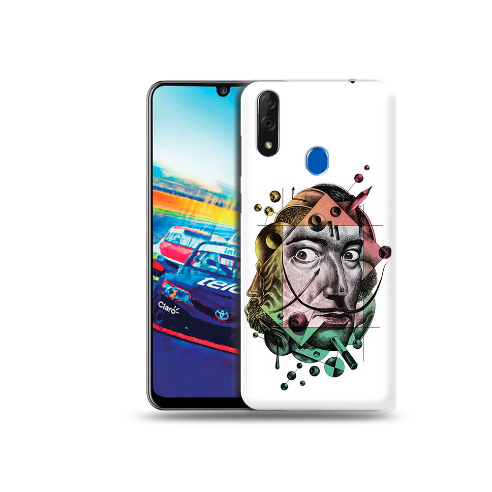 

Чехол MyPads Tocco для ZTE Blade V10 разноцветное лицо абстракция (PT136503.455.570), Прозрачный, Tocco
