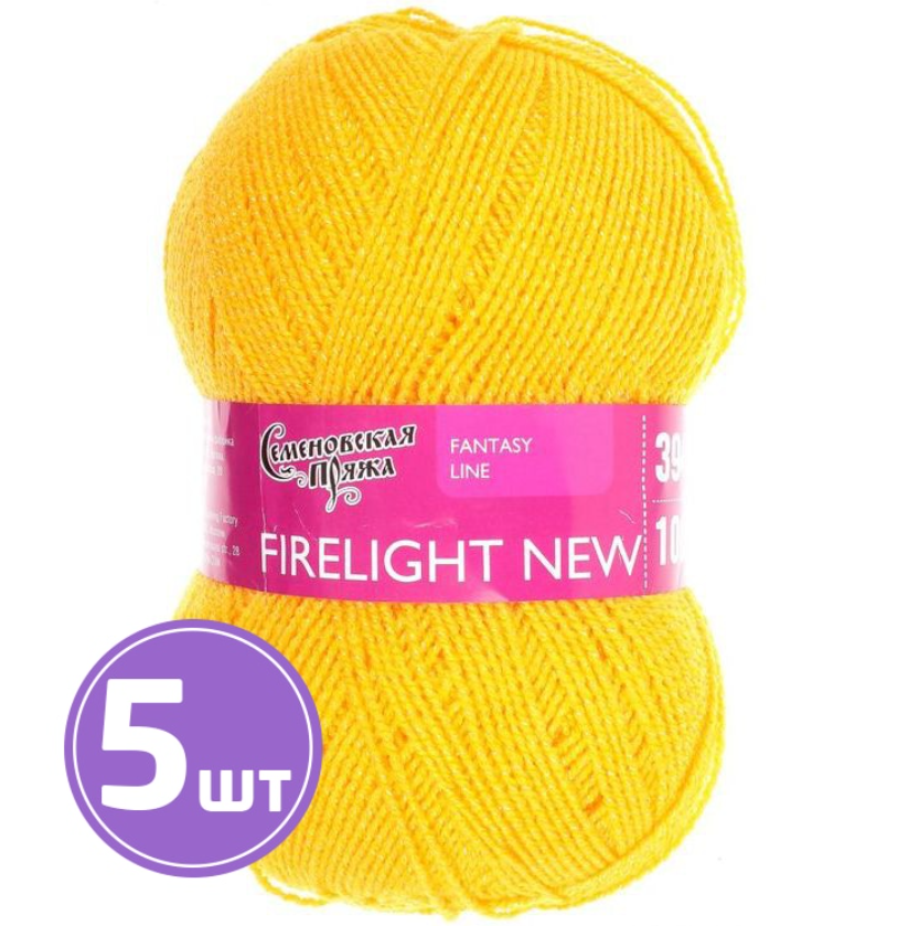 

Пряжа Семеновская Firelight (4485), канарейка-радуга 5 шт. по 100 г, Желтый