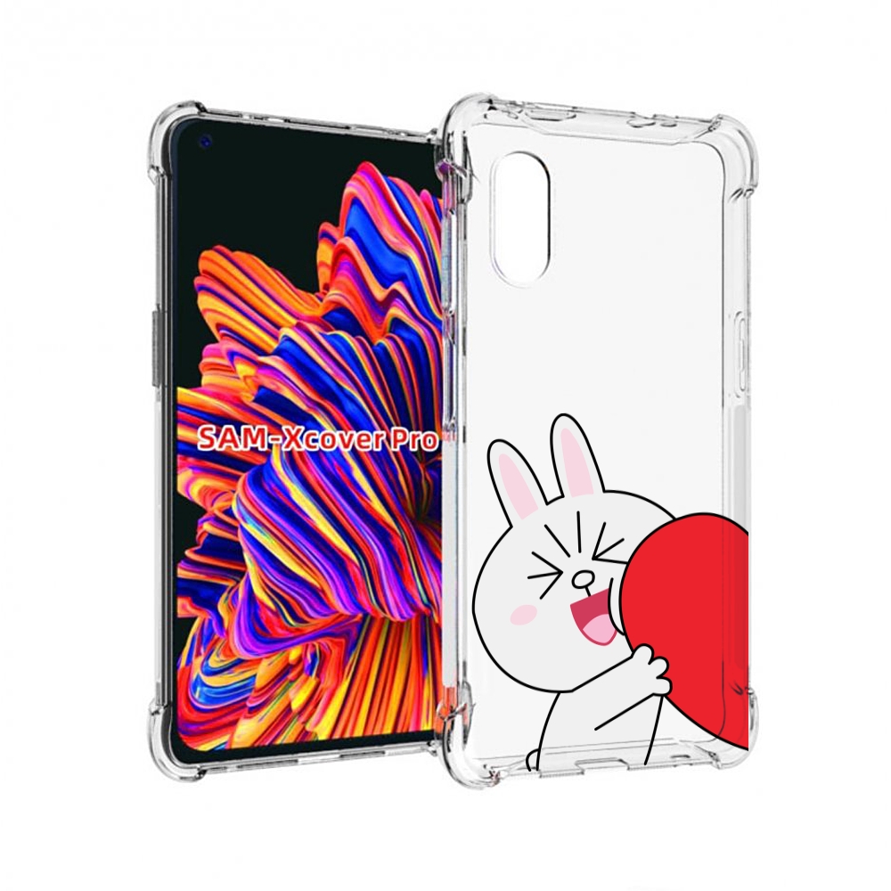 

Чехол MyPads зайчик-с-полуседрцем для Samsung Galaxy Xcover Pro 1, Прозрачный, Tocco