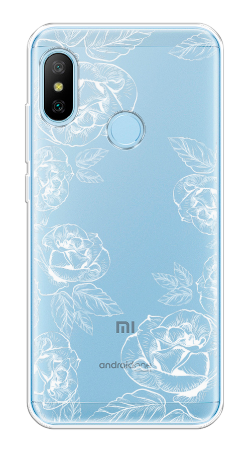 

Чехол на Xiaomi Redmi 6 Pro/6 Plus/Mi A2 Lite "Розы графика", Черный;серый, 33950-2