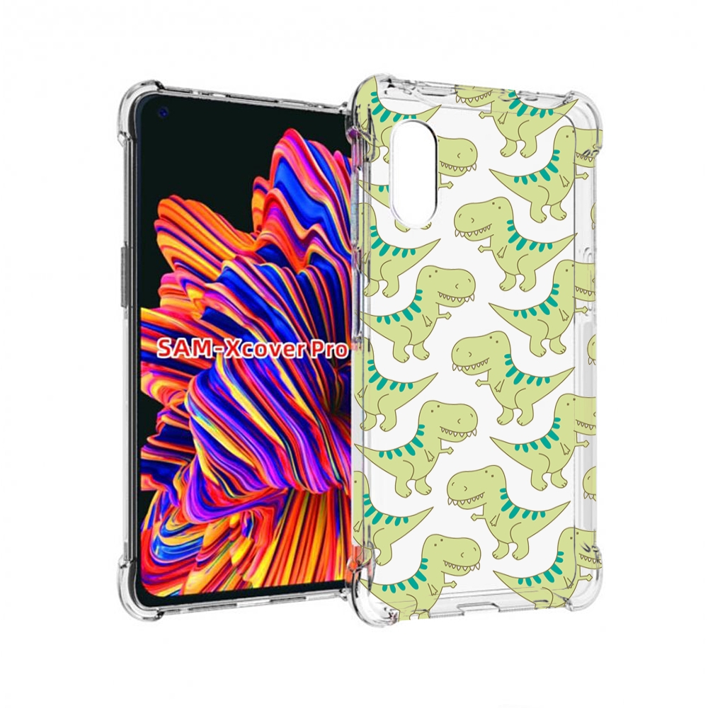 

Чехол MyPads зеленые-динозаврики для Samsung Galaxy Xcover Pro 1, Прозрачный, Tocco