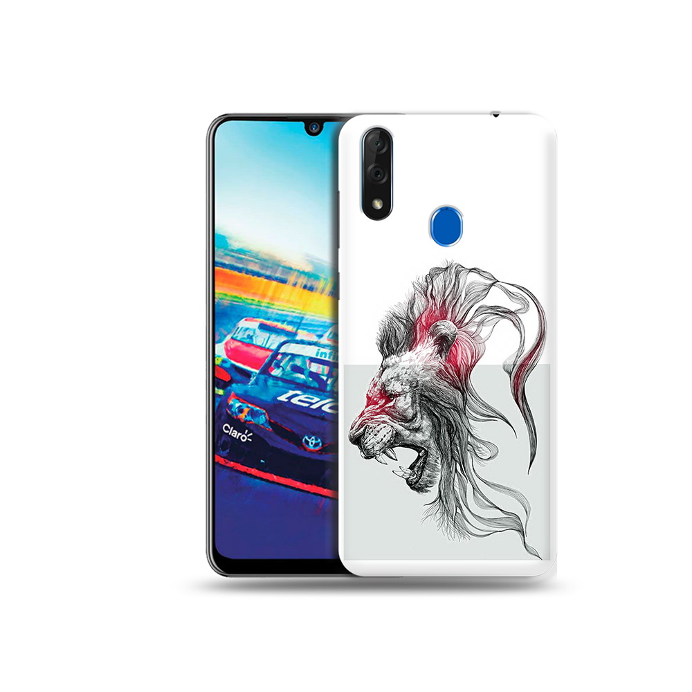 

Чехол MyPads Tocco для ZTE Blade V10 разъяренный лев (PT136503.455.576), Прозрачный, Tocco