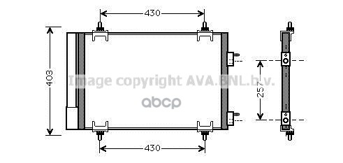 

Радиатор кондиционера AVAQUALITYCOOLING CNA5230D