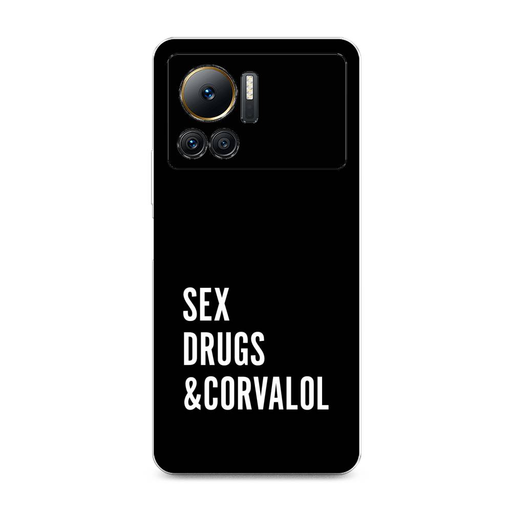 

Чехол на Infinix Note 12 VIP "Corvalol", Черный;серый;белый, 3101950-6