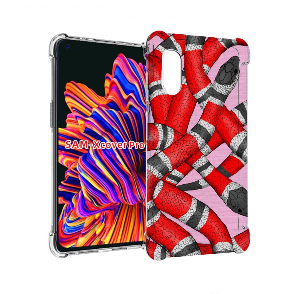 

Чехол MyPads змея-красно-черно-белый для Samsung Galaxy Xcover Pro 1, Прозрачный, Tocco