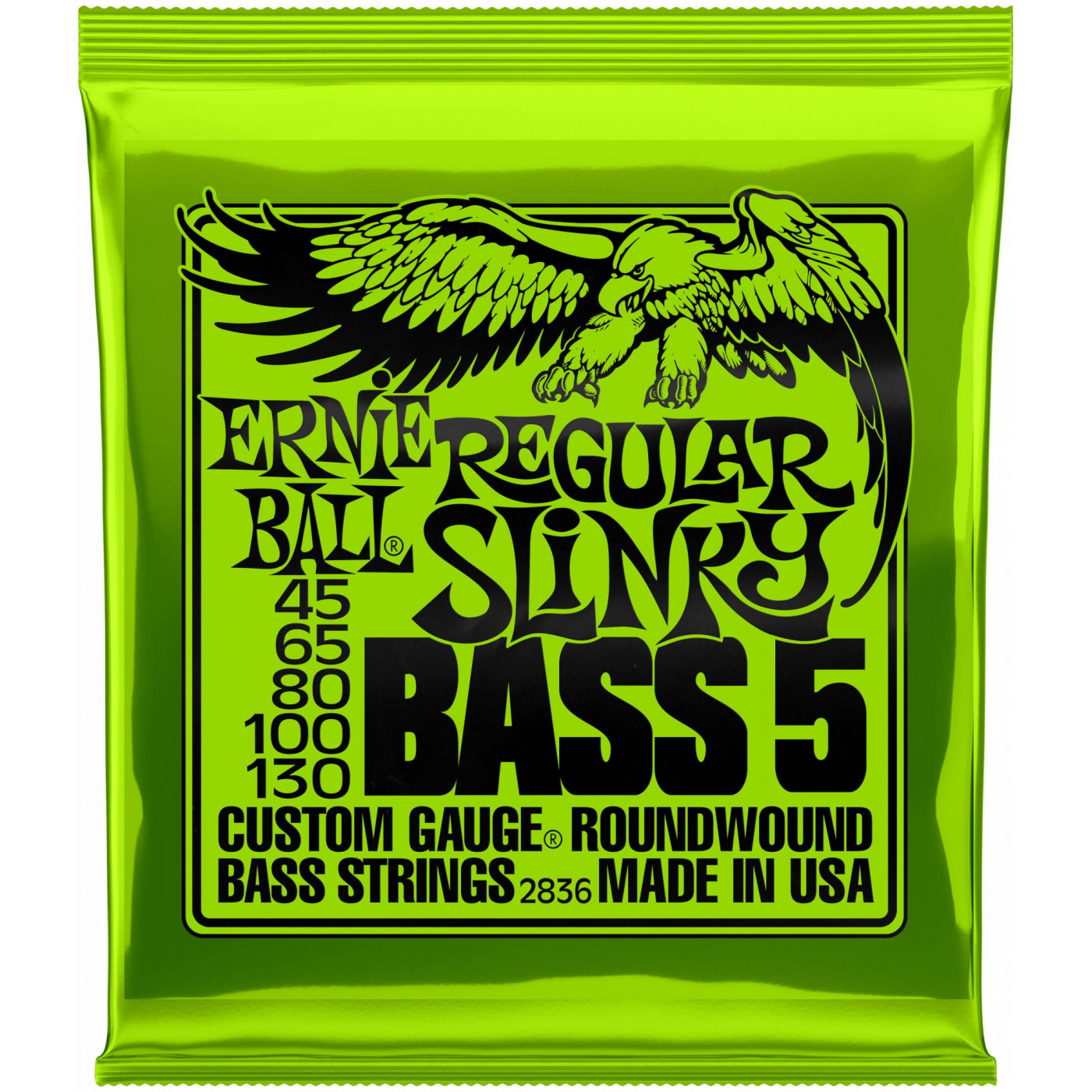 фото Cтруны для 5-струнной бас-гитары ernie ball 2836 45-130, ernie ball (эрни бол)