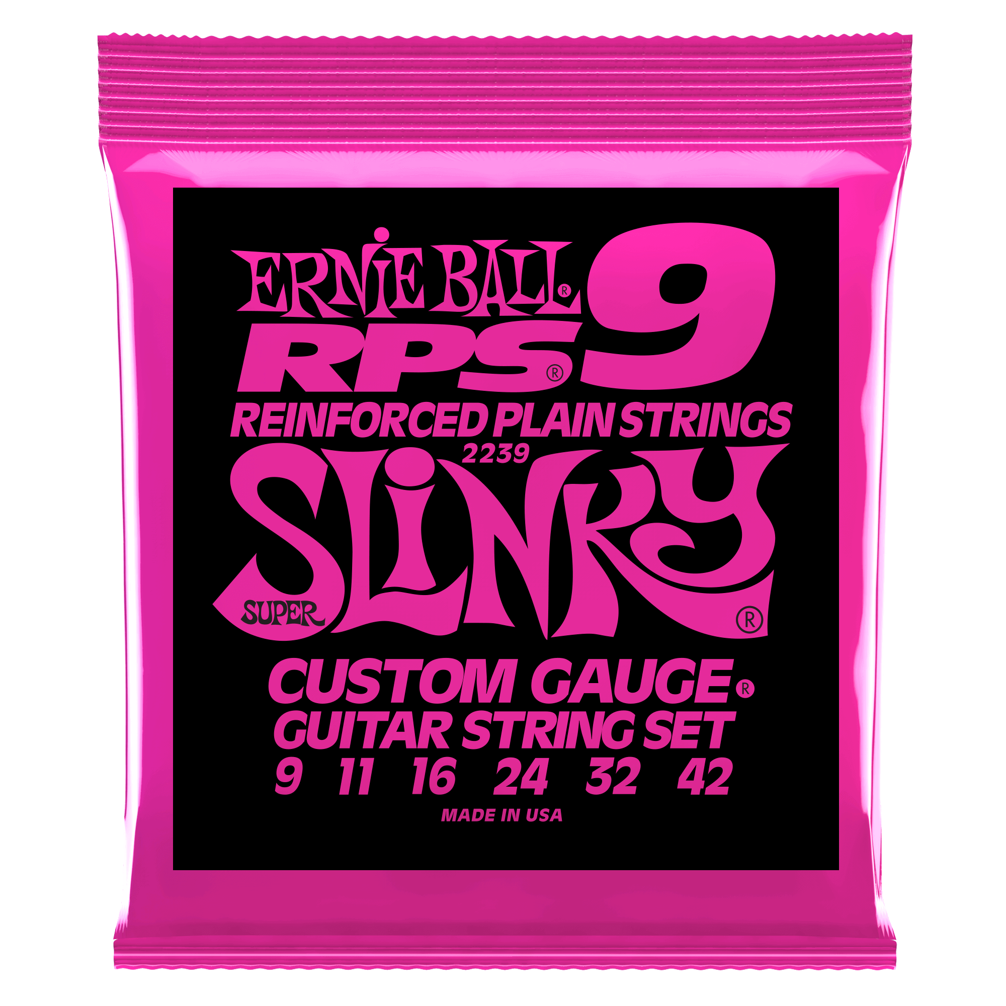 фото Струны для электрогитары ernie ball 2239 rps9 super slinky 9-42