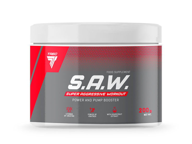 фото Trec nutrition предтренировочный комплекс s.a.w. (saw), 200 г, вкус: вишня-грейпфрут