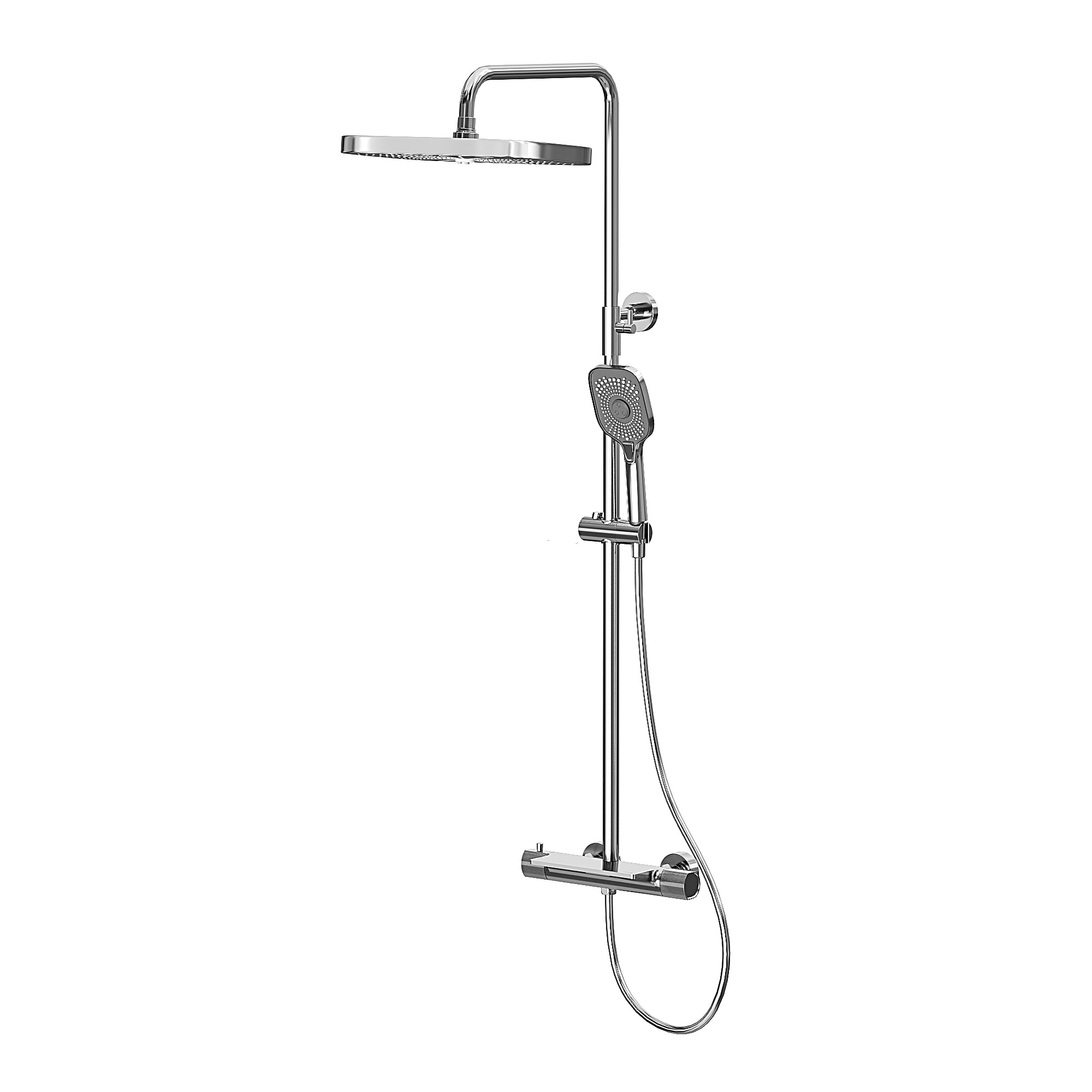 

Душевая система Kohr THERMOSTATIC SUN с термостатом 1WN180300CP-0000A, Серебристый, Thermostatic Sun 1WN180300