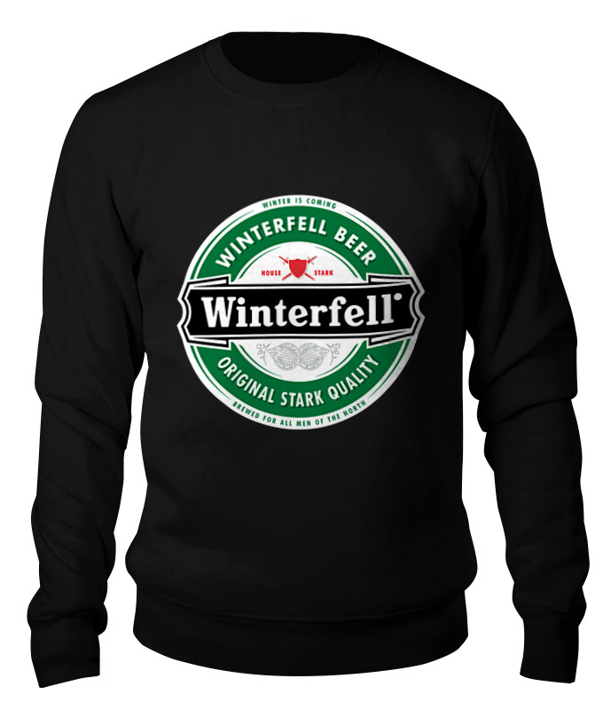 

Свитшот Printio Winterfell черный 2XL, Winterfell