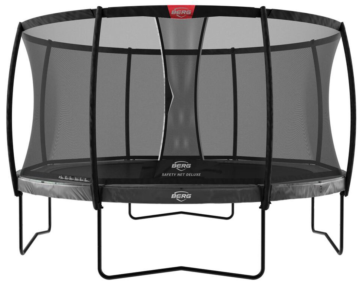 фото Батут berg elite regular safety net deluxe с сеткой 430 см, grey