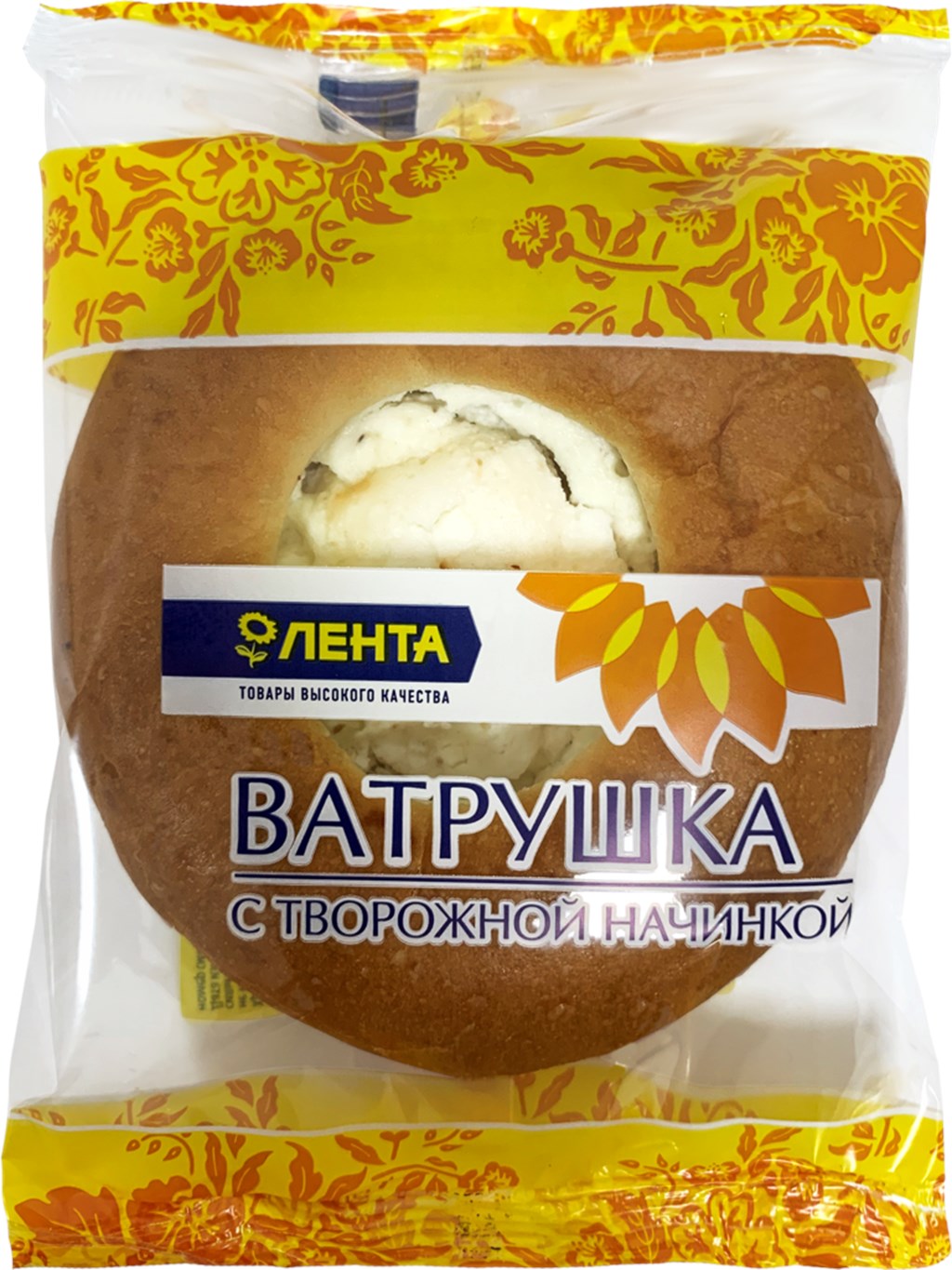 

Ватрушка Лента Домашняя с творожной начинкой замороженная 80 г