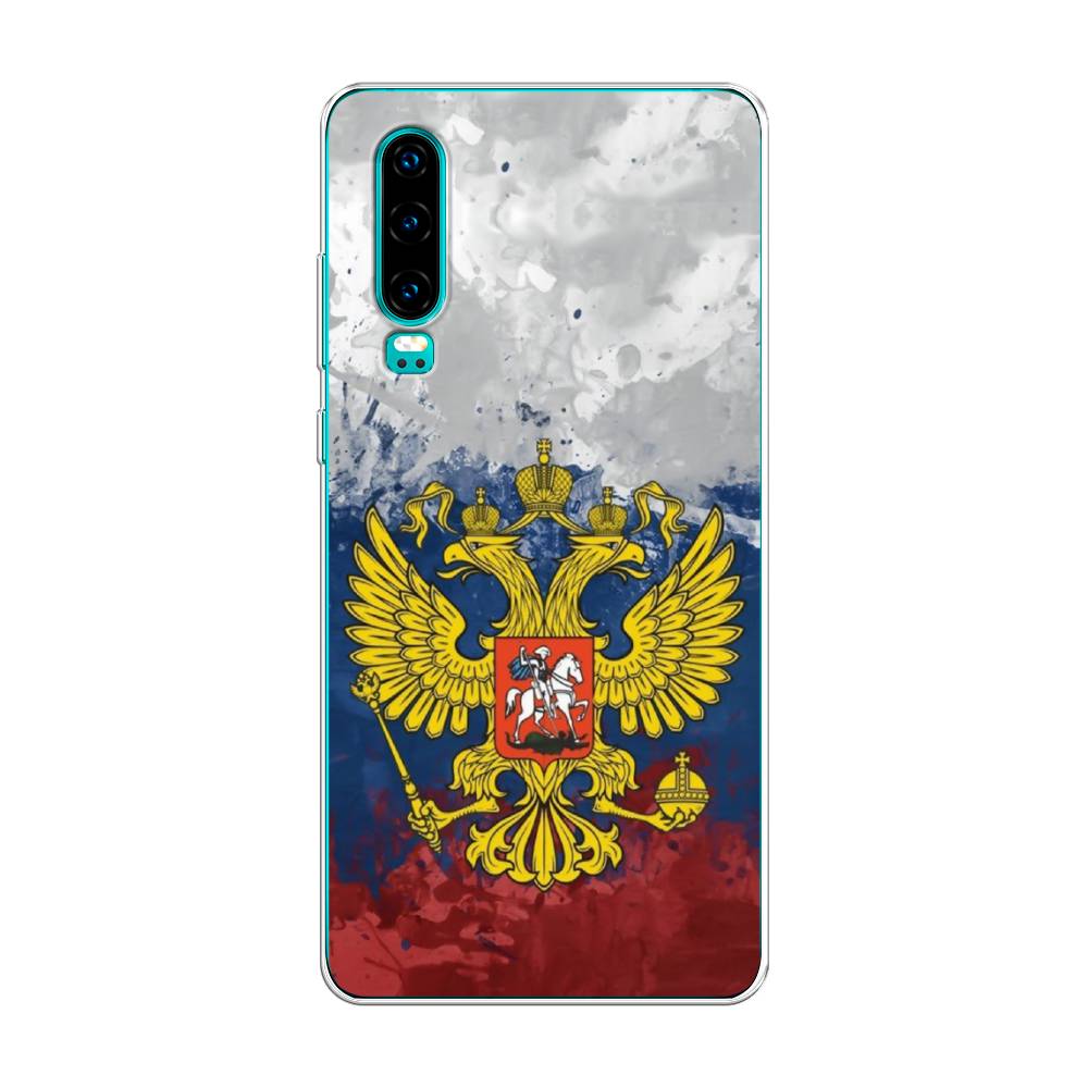 

Чехол Awog на Huawei P30 "РФ", Белый;синий;красный, 68550-5