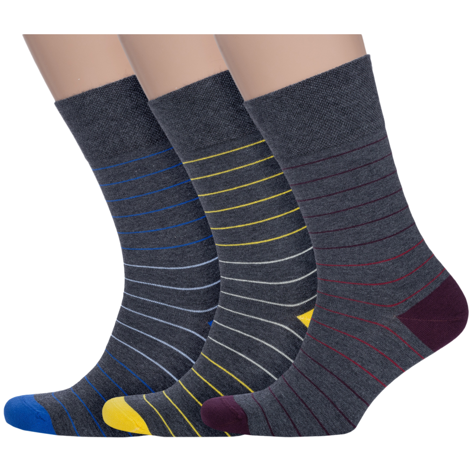 Комплект носков мужских АКОС 3-FM41010 разноцветных 29-31