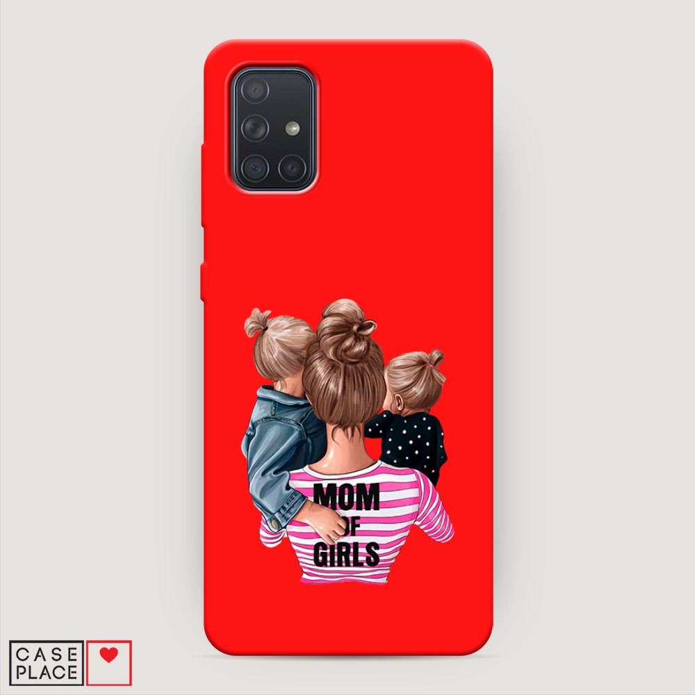 фото Матовый силиконовый чехол "mom of girls" на samsung galaxy a71 awog