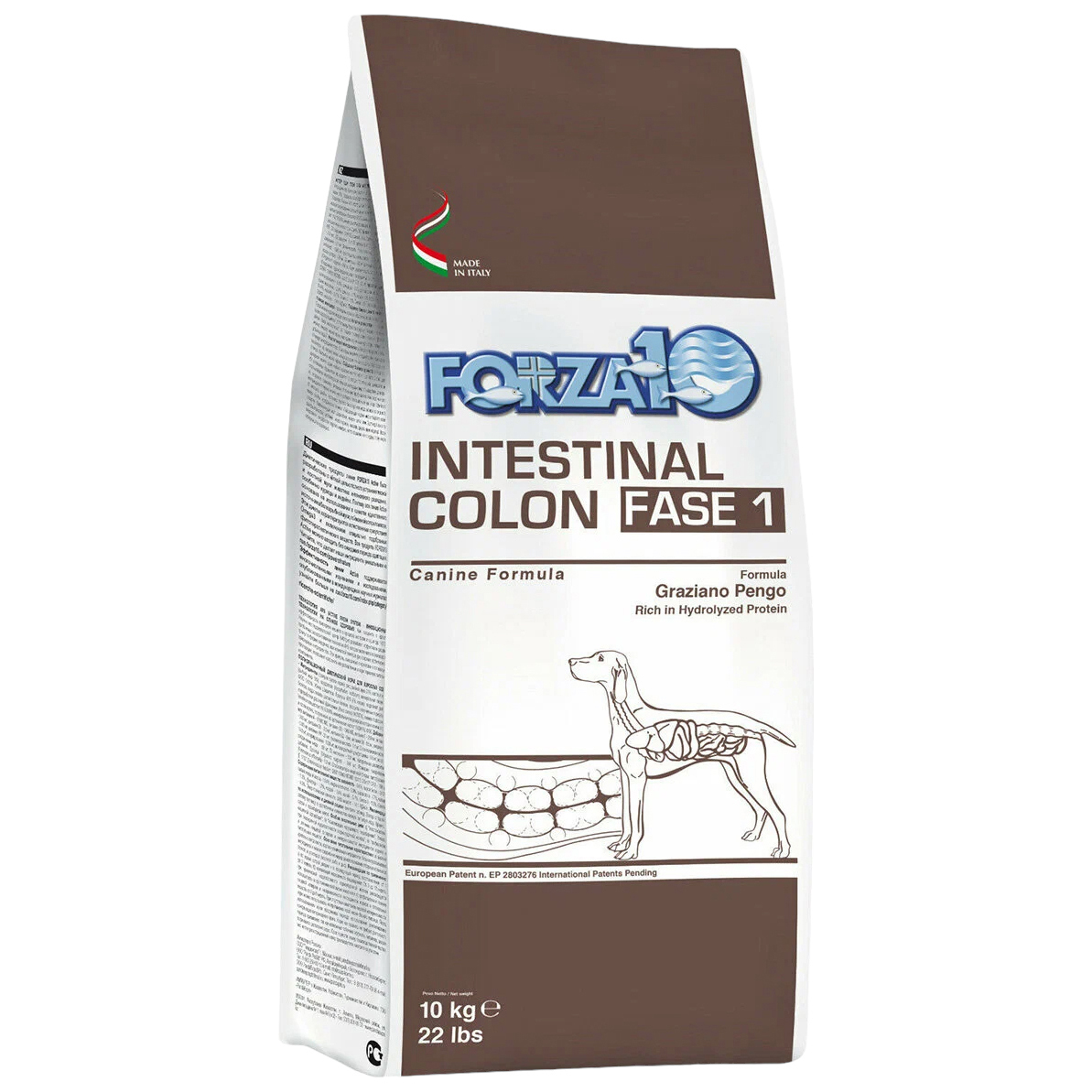 Сухой корм для собак Forza10 Intestinal Colitis Fase при колитах, с рыбой, 10 кг