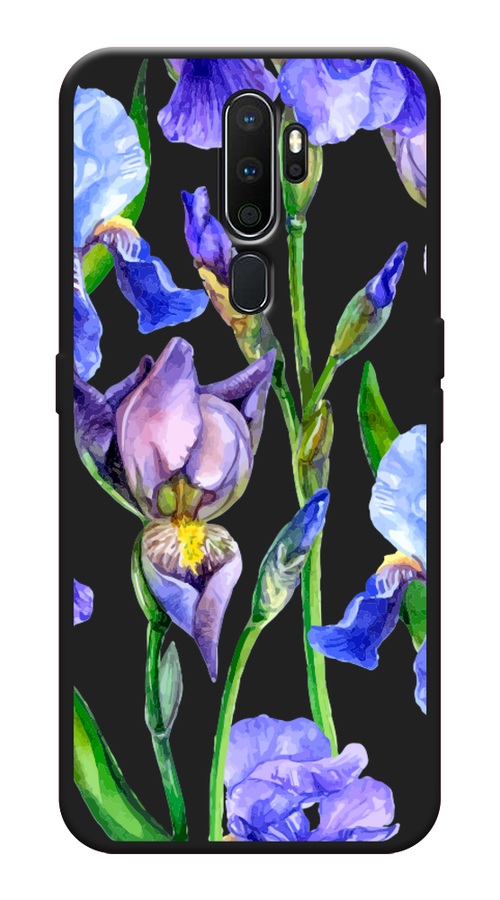 

Чехол Awog на Oppo A5/A9 2020 "Синие ирисы", Разноцветный, 251952-1