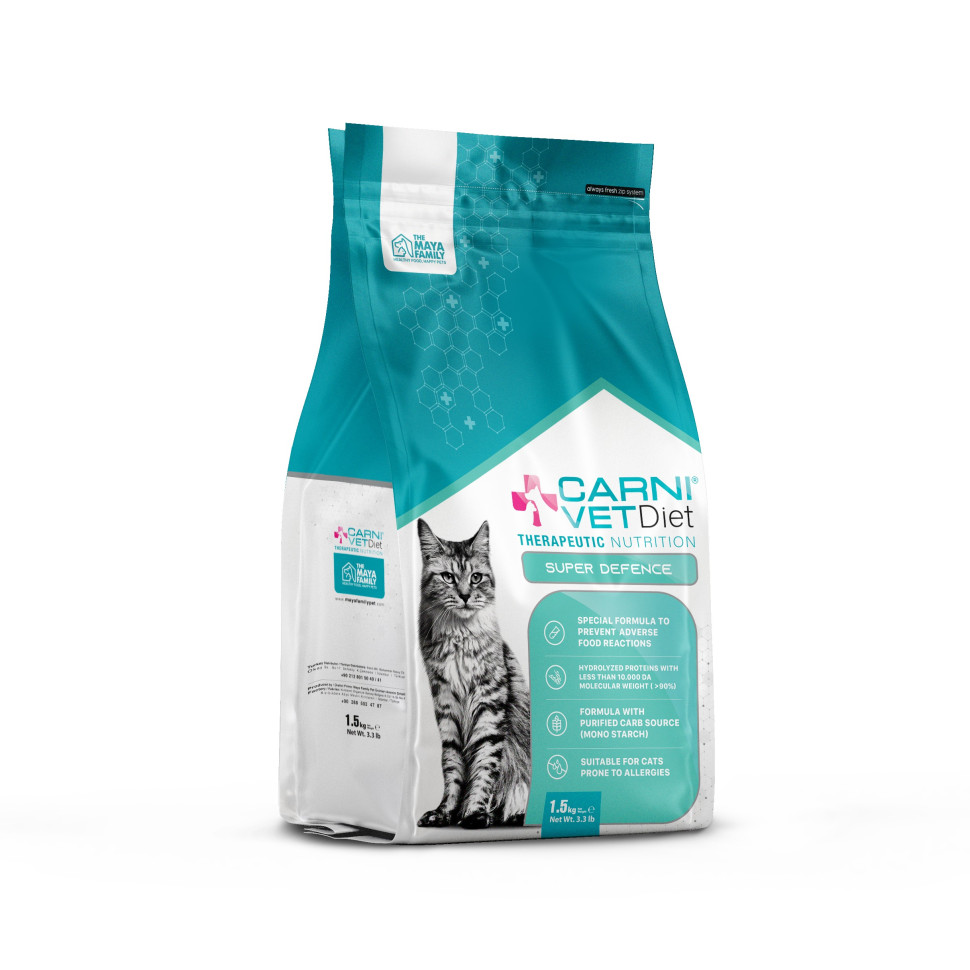 Сухой корм для кошек CARNI Vet Diet Cat Super Defense при аллергии, лосось, 1,5 кг