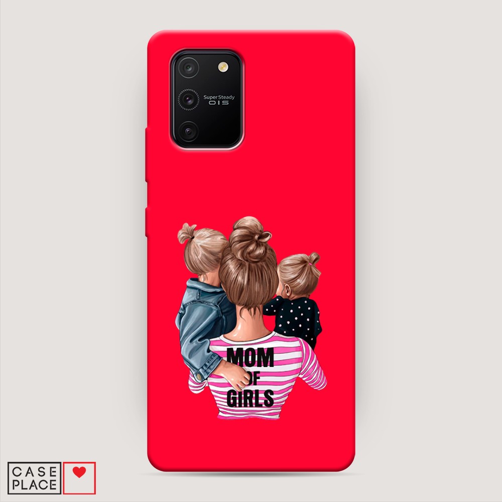 фото Матовый силиконовый чехол "mom of girls" на samsung galaxy a91 awog