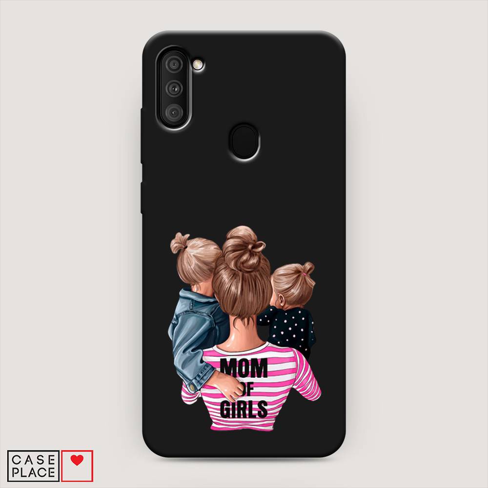 фото Матовый силиконовый чехол "mom of girls" на samsung galaxy m11 awog